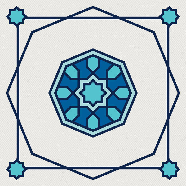 islamic oriental, geometric motif. traditional islamic, arabic, persian and ottoman design vector illustration
