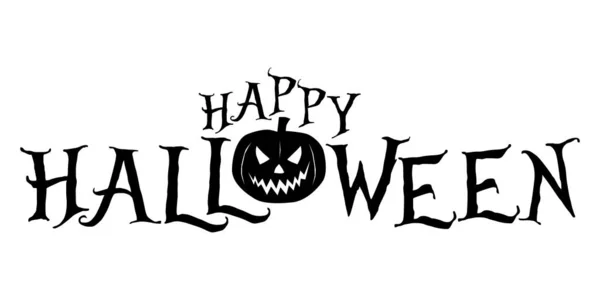 Sfondo Felice Halloween Con Felice Halloween Lettering Vettoriale Illustrazione — Vettoriale Stock