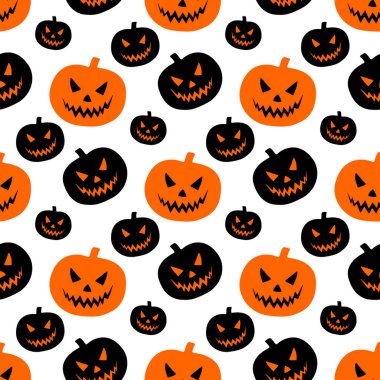 Kusursuz cadılar bayramı deseni ve arkaplan vektör çizimi