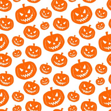 Kusursuz balkabağı deseni ve arkaplan vektör çizimi