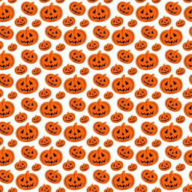 Kusursuz balkabağı deseni ve arkaplan vektör çizimi