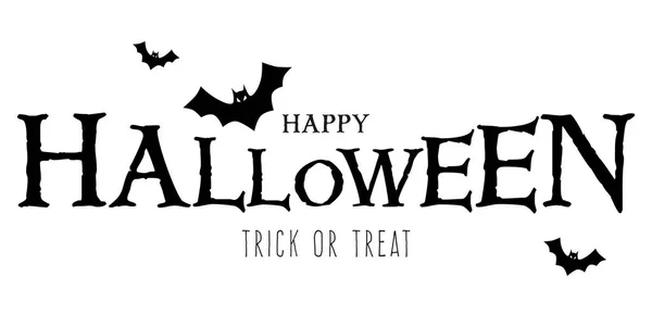 Feliz Halloween Fondo Con Feliz Halloween Lettering Vector Ilustración — Vector de stock