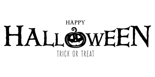 Šťastný Halloween Pozadí Veselým Halloween Písmo Vektorové Ilustrace — Stockový vektor