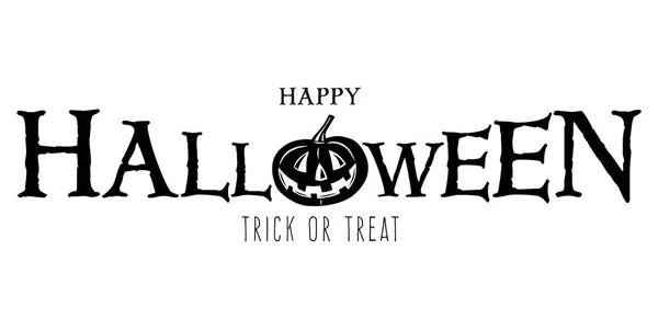 Feliz Halloween Fondo Con Feliz Halloween Lettering Vector Ilustración — Vector de stock