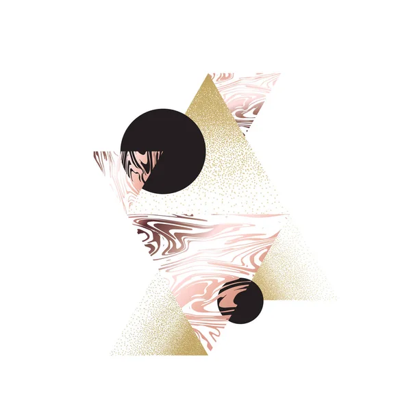 Elemento Geometrico Sfondo Triangolo Motivo Marmoreo Illustrazione Vettoriale — Vettoriale Stock