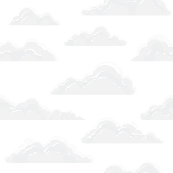 Background Clouds Vector Illustration Seamless Pattern — Stock Vector