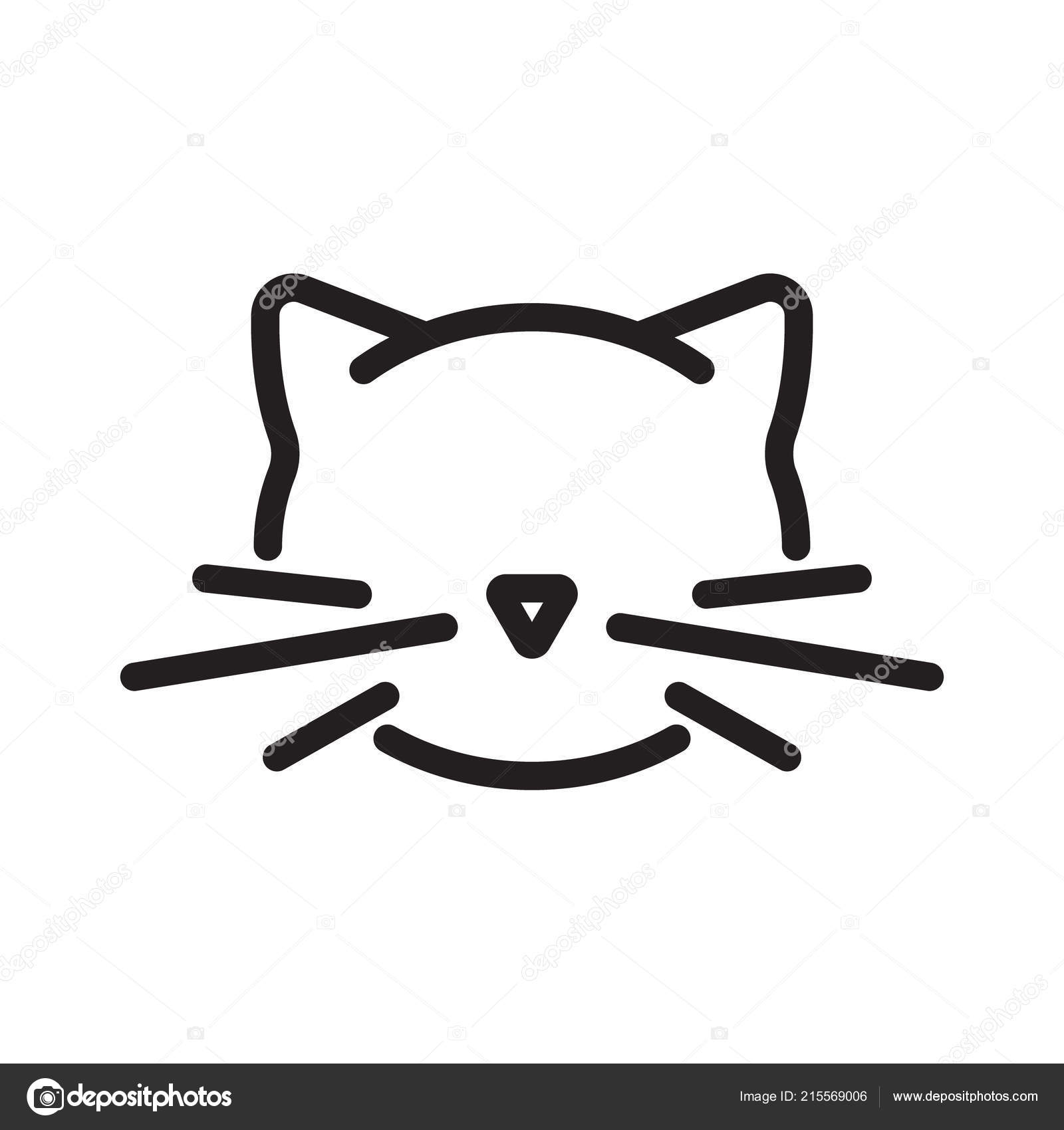 cat head icon. cat icon black on white background. cat icon simple