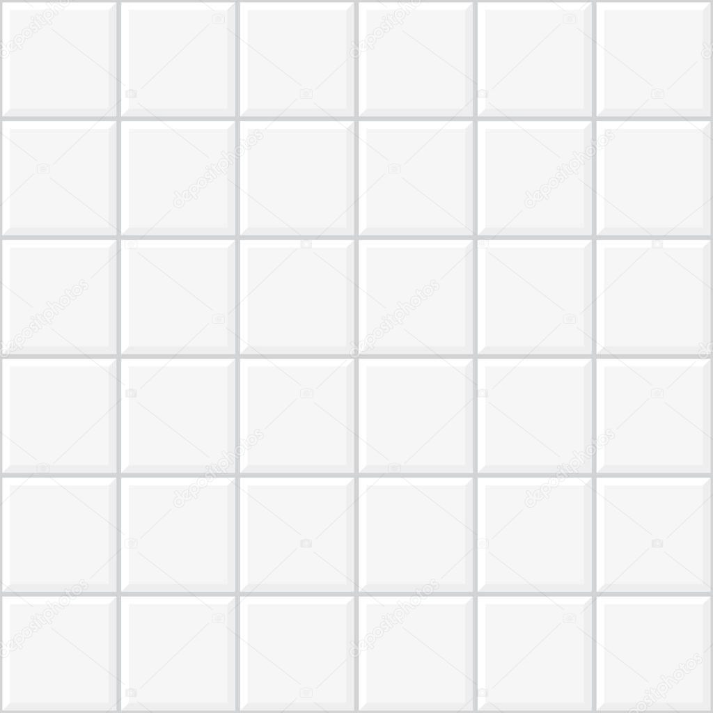 White tiles floor background, seamless pattern. Vector illustration