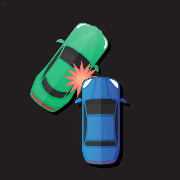 Accidente de coche, diseño de dibujos animados — Vector de stock