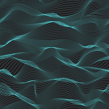 Yarı ton dalgalı arka plan, nokta. Dikişsiz desen, vektör çizimi 