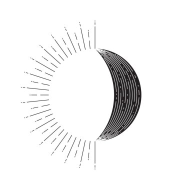 Güneş ve ay işareti, soyut element