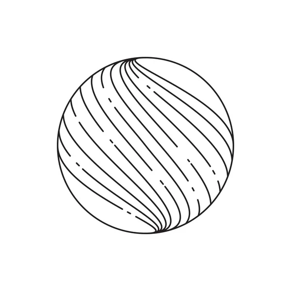 Abstract Sphere icon, halve Toon — Stockvector