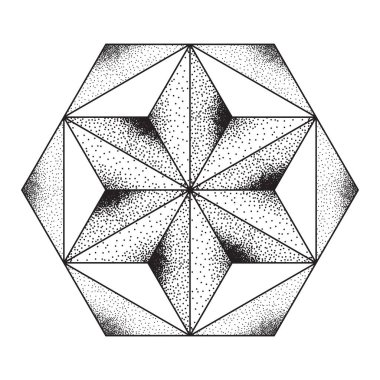 Yıldız nokta tasarımı. Geometrik eleman