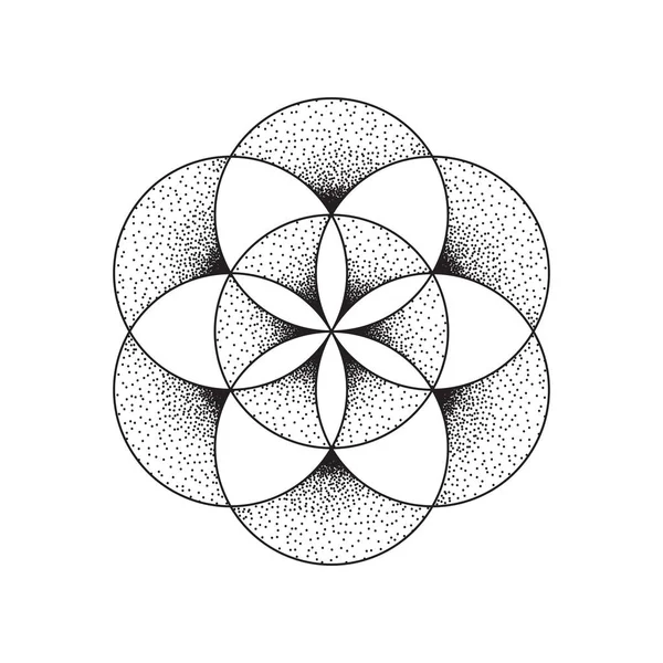 Yaşam sembolü çiçek. Geometrik sembol