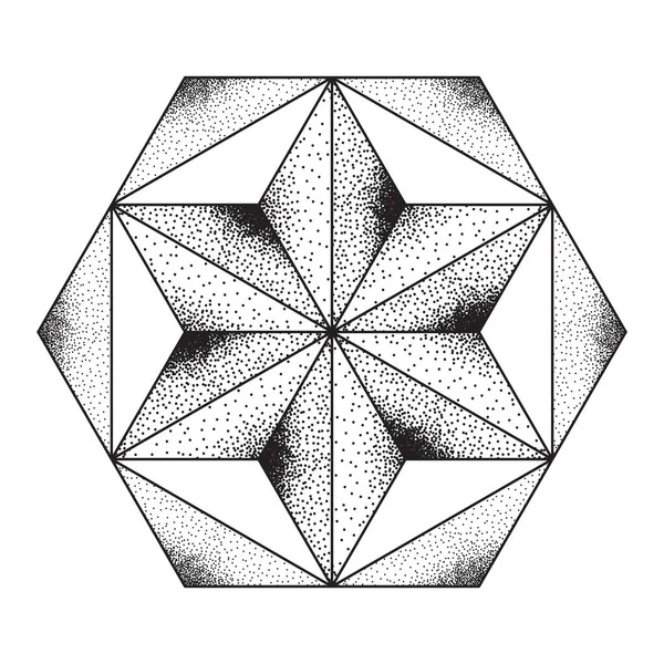 Stern-Punkt-Design. geometrisches Element — Stockvektor