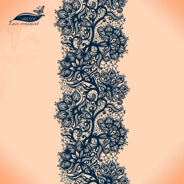 Анотація Мережива Стрічки Вертикальні Безшовні Візерунок Шаблон Рама Дизайн Картки — стоковий вектор