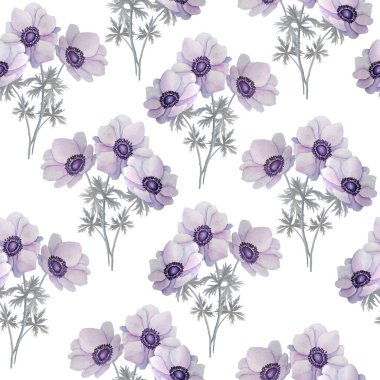 Mor lavantalı lavantalı, sulu boya çiçek buketleri. Tekstil duvar kâğıdı düğün davetiyesi için bahar çiçeği, doğal doğal doğal tasarım. Mevsimlik romantik