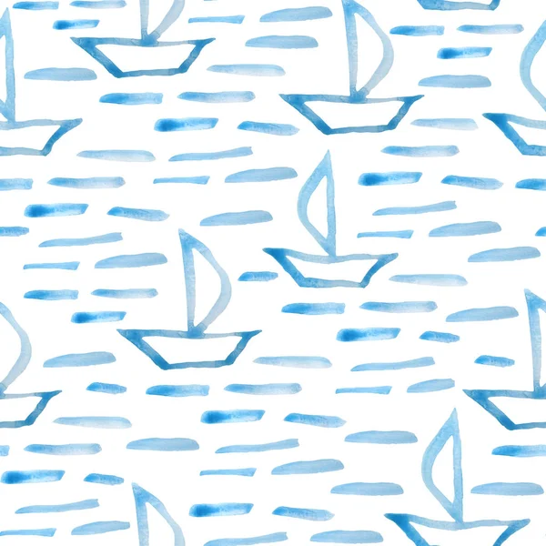바다없는 물색의 배의 요소와 물결 과 전기푸른 해군의 청록색 배의 구조를 가지고 있다. 만화에서 바다의 운송 수단을 이용 한 미니멀리즘적 인 디자인을 사용 했습니다. 방직 벽지용 올가미 — 스톡 사진