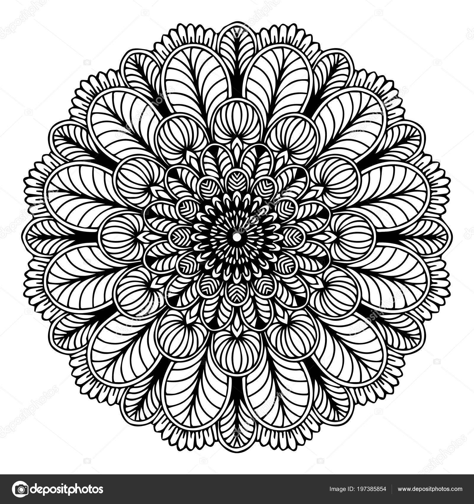 Mandalas Coloring Book Decorative Ornaments Unusual Flower Shape