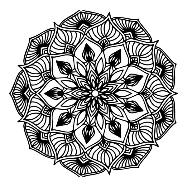 Mandalas Para Colorir Livro Ornamentos Redondos Decorativos Forma Flor Incomum — Vetor de Stock