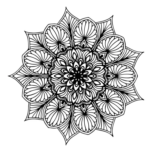 Mandalas För Målarbok Dekorativa Runda Prydnader Ovanlig Blomform Orientalisk Vektor — Stock vektor