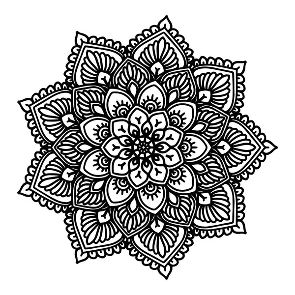 Mandalas Para Colorir Livro Ornamentos Redondos Decorativos Forma Flor Incomum —  Vetores de Stock