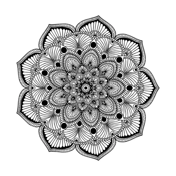 Mandalas Coloring Book Decorative Ornaments Unusual Flower Shape Oriental Vector — Stock Vector