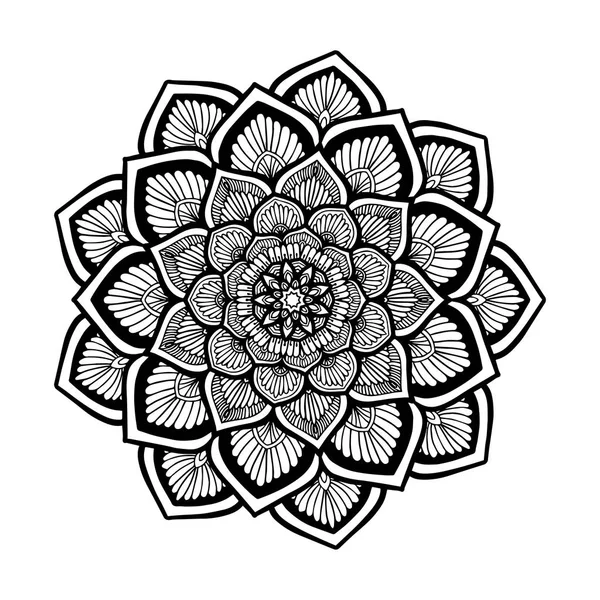 Mandalas Para Colorir Livro Ornamentos Redondos Decorativos Forma Flor Incomum —  Vetores de Stock