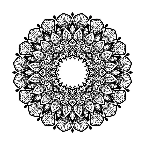 Mandalas Para Colorear Libro Adornos Decorativos Redondos Forma Flor Inusual — Vector de stock