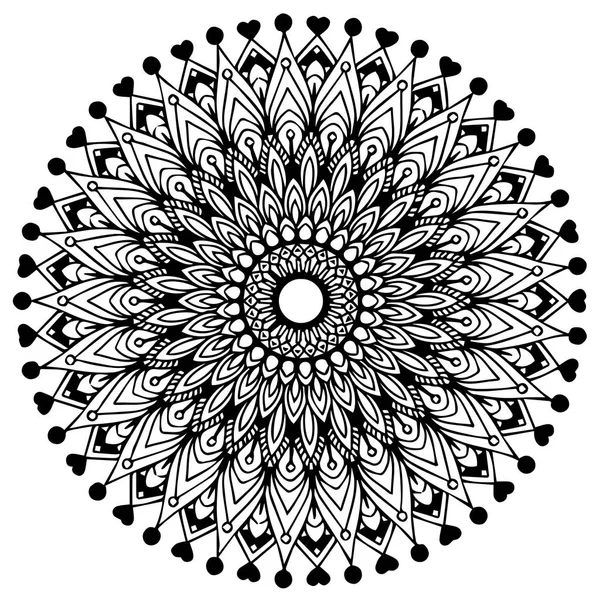 Mandalas Coloring Book Decorative Ornaments Unusual Flower Shape Oriental Vector — Stock Vector