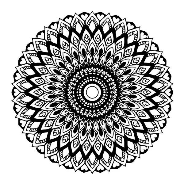 Mandalas Para Colorir Livro Ornamentos Redondos Decorativos Forma Flor Incomum — Vetor de Stock