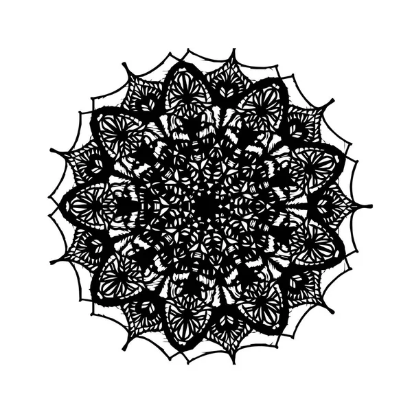 Mandalas Pour Livre Colorier Ornements Ronds Décoratifs Forme Fleur Inhabituelle — Image vectorielle