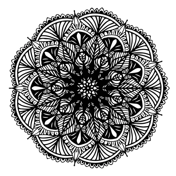 Mandalas Pour Livre Colorier Ornements Ronds Décoratifs Forme Fleur Inhabituelle — Image vectorielle