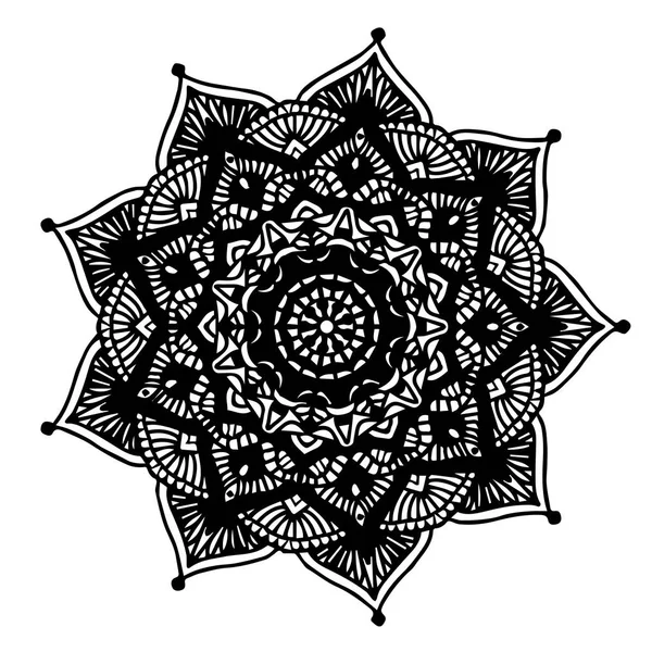 Mandalas Pour Livre Colorier Ornements Ronds Décoratifs Forme Fleur Inhabituelle — Image vectorielle