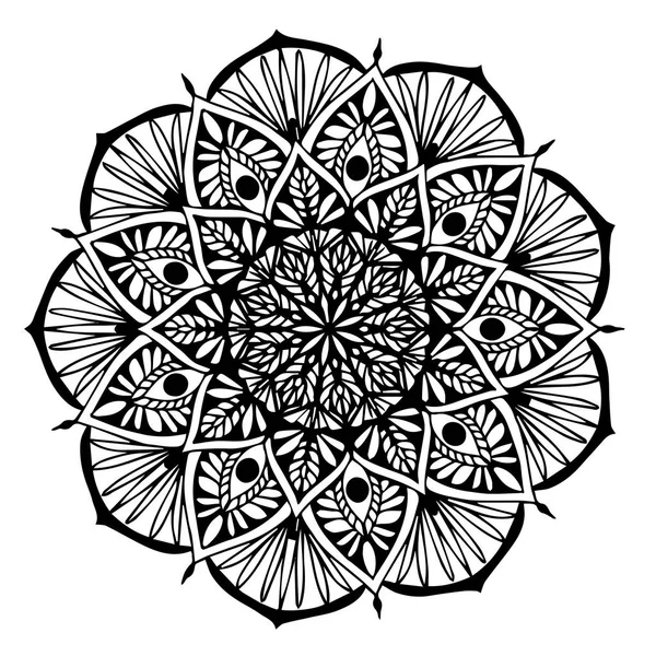 Mandalas Pour Livre Colorier Ornements Ronds Décoratifs Forme Fleur Inhabituelle — Image vectorielle