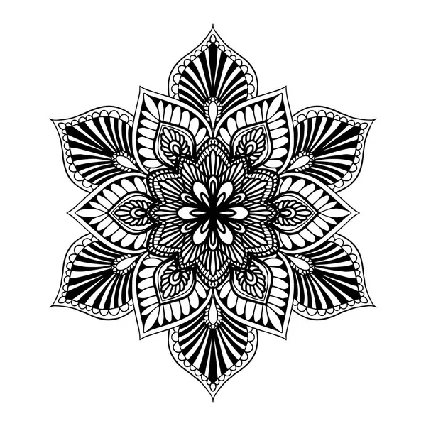 Mandalas Para Colorir Livro Ornamentos Redondos Decorativos Forma Flor Incomum —  Vetores de Stock