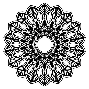 Boyama kitabı için Mandalas. Süslü, yuvarlak süsler. Alışılmadık bir çiçek şekli. Doğulu vektör, stres önleyici terapi kalıpları. Tasarım elementleri. Yoga logoları Vektörü.