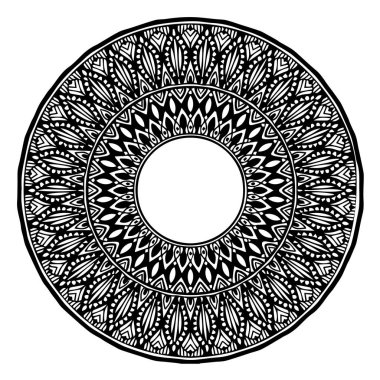 Boyama kitabı için Mandalas. Süslü, yuvarlak süsler. Alışılmadık bir çiçek şekli. Doğulu vektör, stres önleyici terapi kalıpları. Tasarım elementleri. Yoga logoları Vektörü.