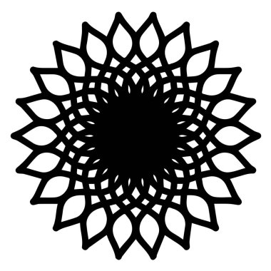 Boyama kitabı için Mandalas. Süslü, yuvarlak süsler. Alışılmadık bir çiçek şekli. Doğulu vektör, stres önleyici terapi kalıpları. Tasarım elementleri. Yoga logoları Vektörü.
