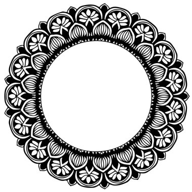 Boyama kitabı için Mandalas. Süslü, yuvarlak süsler. Alışılmadık bir çiçek şekli. Doğulu vektör, stres önleyici terapi kalıpları. Tasarım elementleri. Yoga logoları Vektörü.