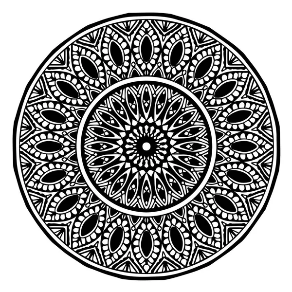 Mandalas Coloring Book Decorative Ornaments Unusual Flower Shape Oriental Vector — Stock Vector