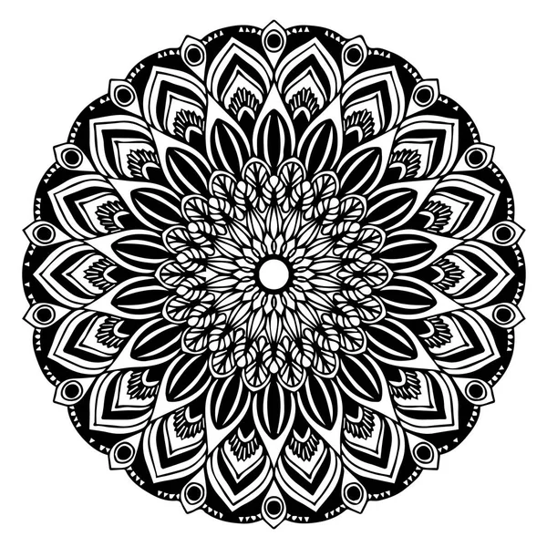 Mandalas Coloring Book Decorative Ornaments Unusual Flower Shape Oriental Vector — Stock Vector