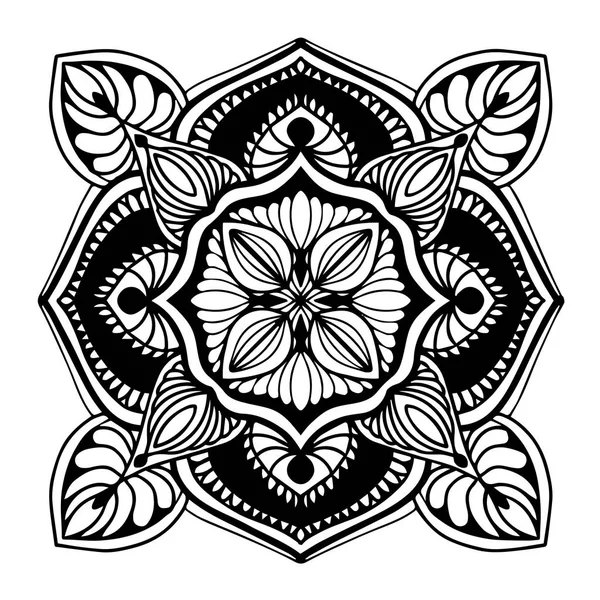 Mandalas Para Colorir Livro Ornamentos Redondos Decorativos Forma Flor Incomum —  Vetores de Stock