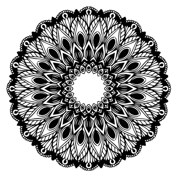 Mandalas Pour Livre Colorier Ornements Ronds Décoratifs Forme Fleur Inhabituelle — Image vectorielle