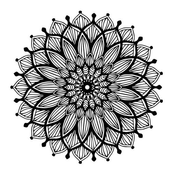 Mandalas Coloring Book Decorative Ornaments Unusual Flower Shape Oriental Vector — Stock Vector