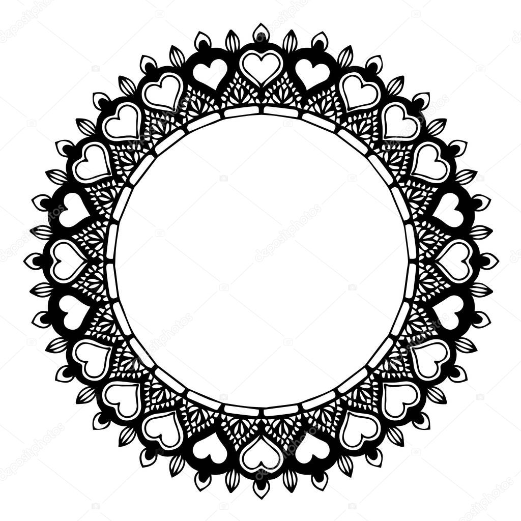 Mandalas for coloring  book. Decorative round ornaments. Unusual flower shape. Oriental vector, Anti-stress therapy patterns. Weave design elements. Yoga logos Vector.