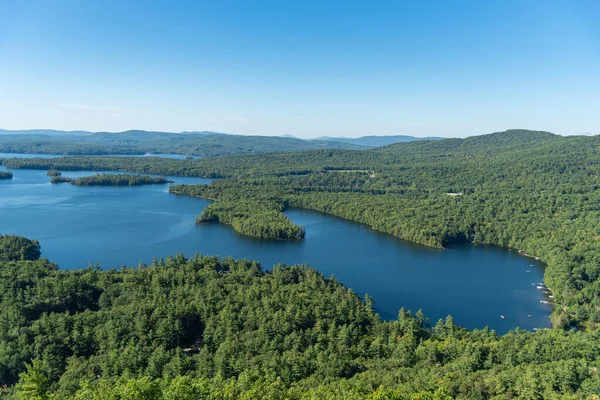 Vue Imprenable Sur Lac Squam Depuis Montagne West Rattlesnake — Photo