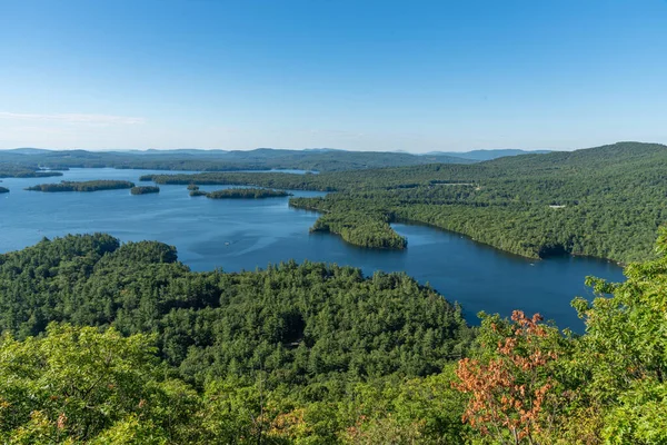 Vue Imprenable Sur Lac Squam Depuis Montagne West Rattlesnake — Photo