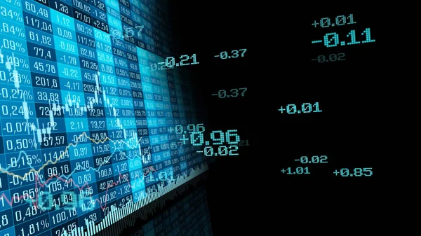 Táblázat Oszlopdiagramon Tőzsdei Piaci Indexek Koncepció Absztrakt Valuta Árfolyam Diagram — Stock Fotó