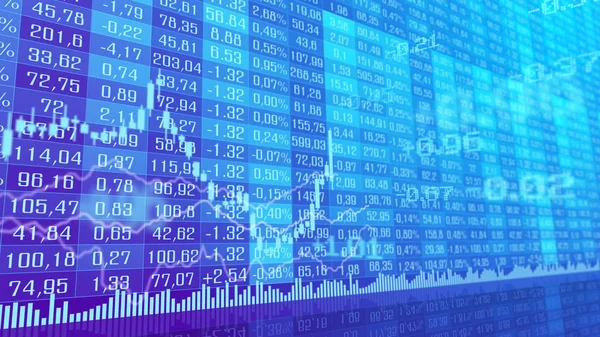 Tablo ve çubuk grafik borsa piyasa endeksleri kavramının. Para birimi oranı grafiği mor arka plan.